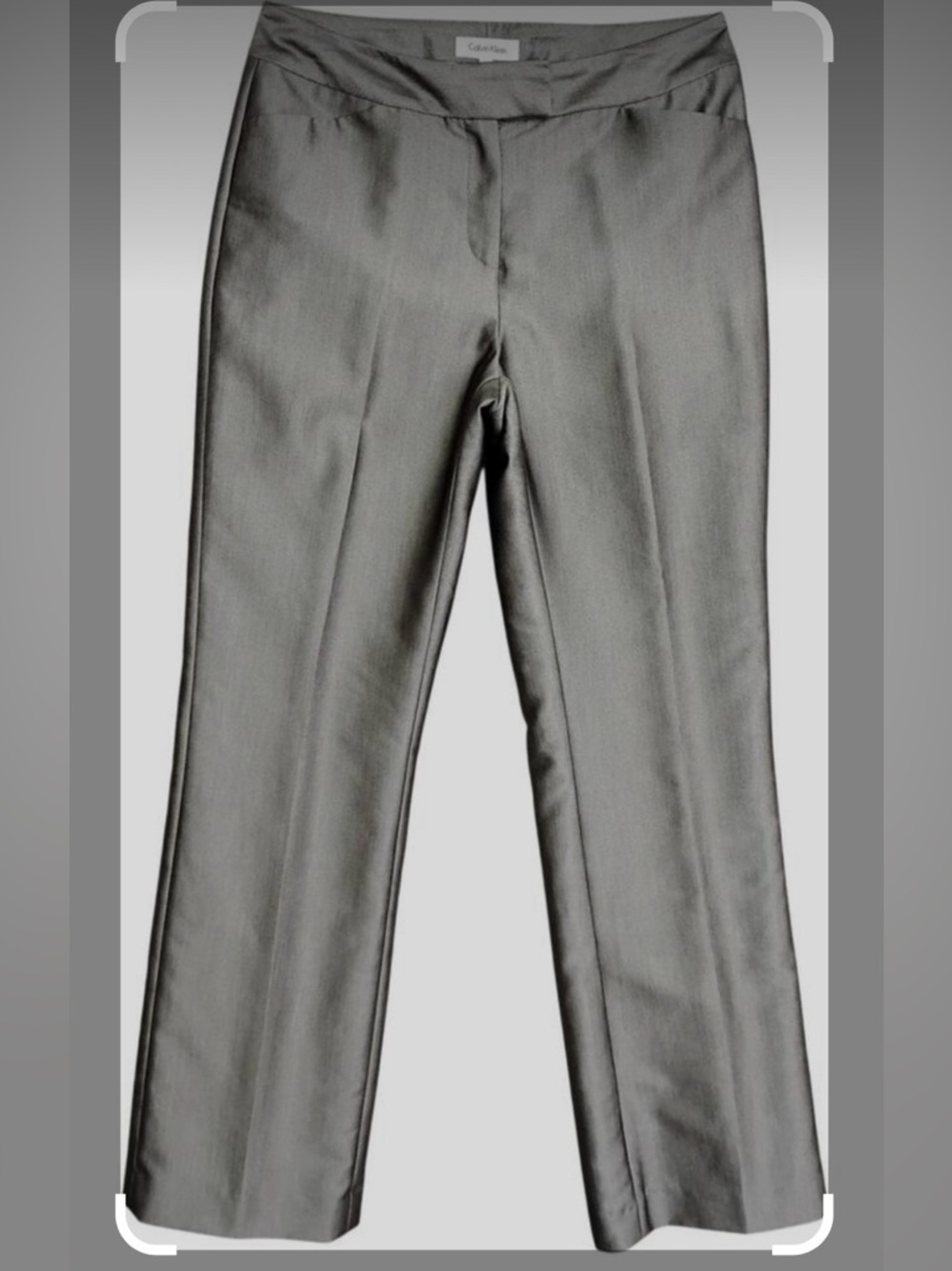 Calvin Klein Gray Straight-Leg Women's Pants